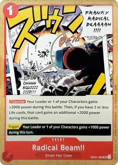 Radical Beam One Piece Demo Deck Cards One Piece card