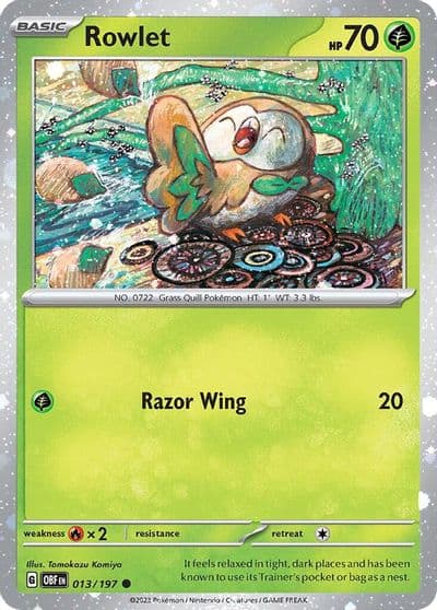 Rowlet (Cosmos Holo) Miscellaneous Cards & Products Pokemon card