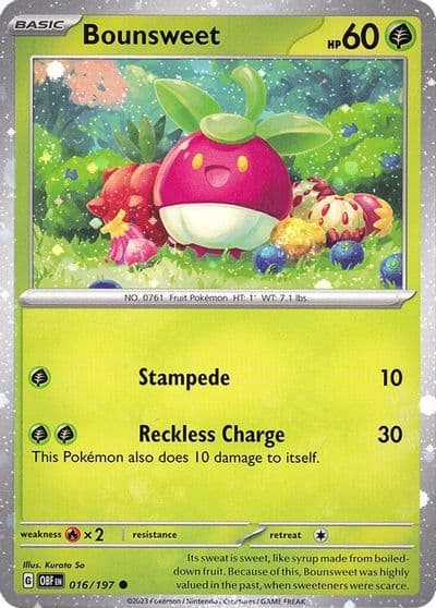 Bounsweet (Cosmos Holo) Miscellaneous Cards & Products Pokemon card