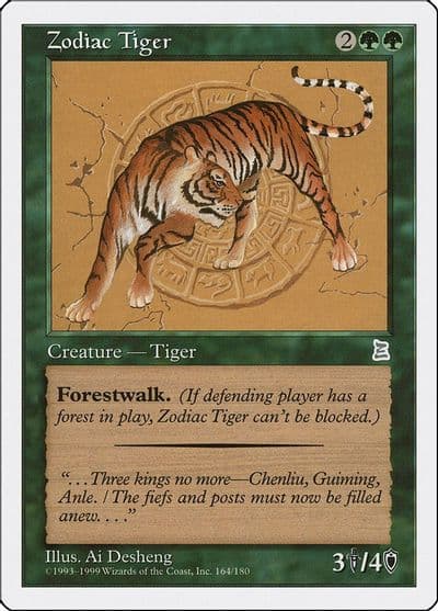 Zodiac Tiger Portal Three Kingdoms Magic card
