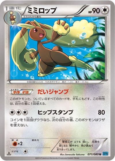 Lopunny XY2: Wild Blaze Pokemon card