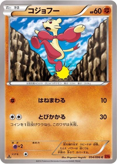 Mienfoo XY3: Rising Fist Pokemon card