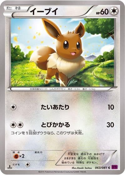 Eevee XY7: Bandit Ring Pokemon card