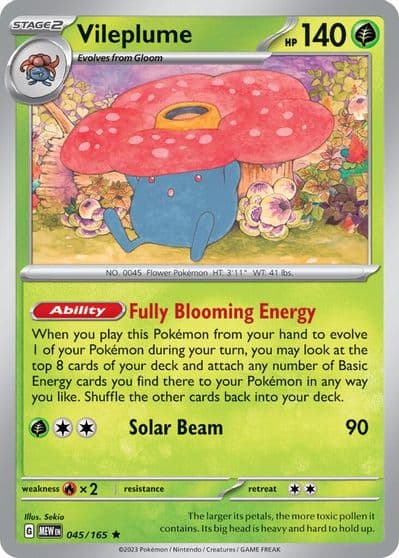 Vileplume Deck Exclusives Pokemon card
