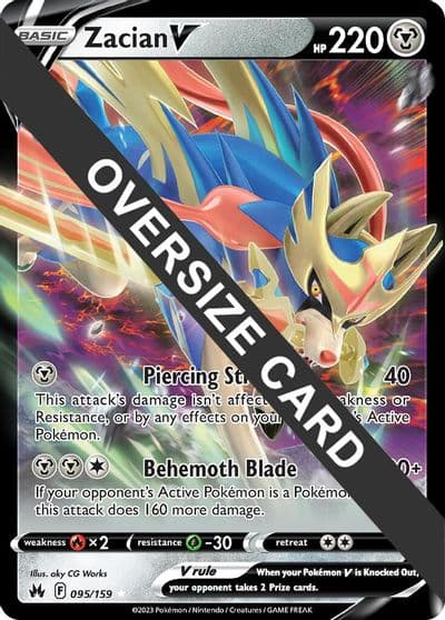 Zacian V Jumbo Cards Pokemon card