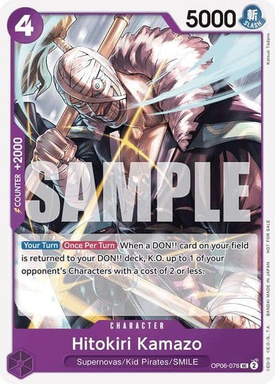Hitokiri Kamazo Tournament Pack 2025 Vol 1 One Piece Promotion Cards One Piece card