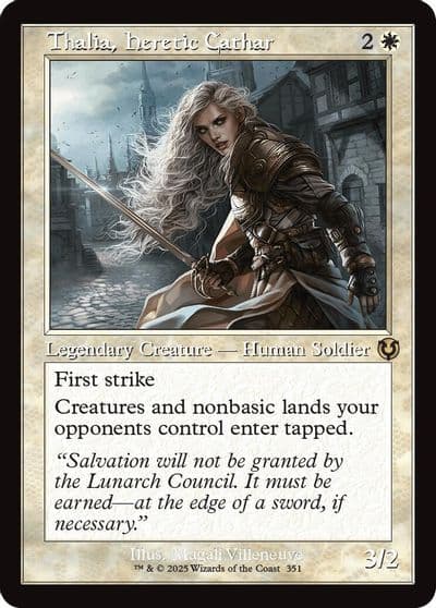 Thalia Heretic Cathar Retro Frame Innistrad Remastered Magic card