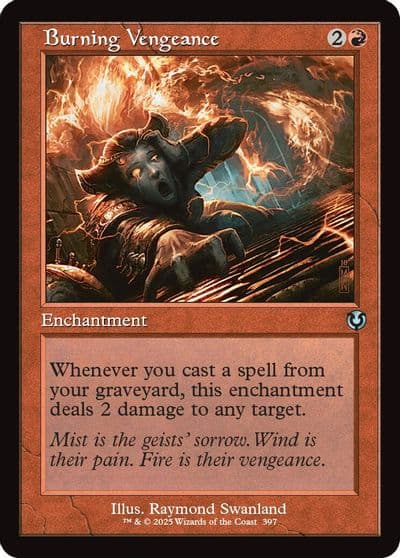 Burning Vengeance Retro Frame Innistrad Remastered Magic card