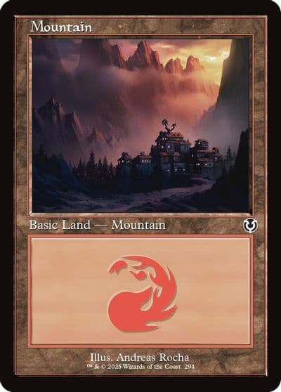Mountain 294 Retro Frame Innistrad Remastered Magic card