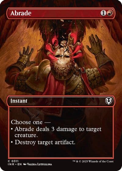 Abrade Borderless Innistrad Remastered Magic card