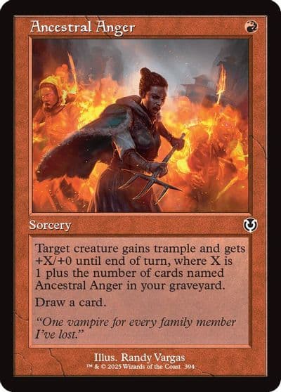 Ancestral Anger Retro Frame Innistrad Remastered Magic card