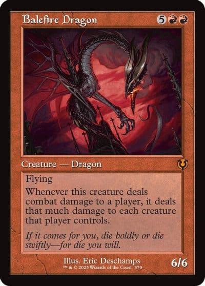 Balefire Dragon Retro Frame Innistrad Remastered Magic card