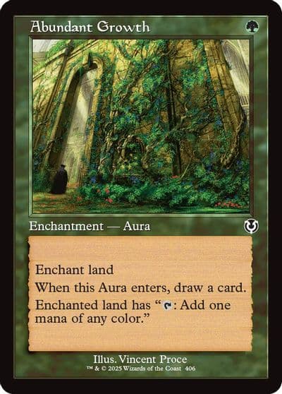 Abundant Growth Retro Frame Innistrad Remastered Magic card