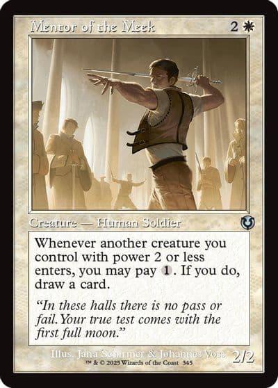 Mentor of the Meek Retro Frame Innistrad Remastered Magic card