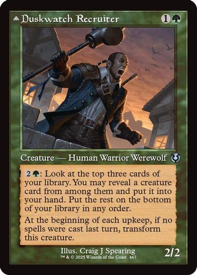 Duskwatch Recruiter Retro Frame Innistrad Remastered Magic card