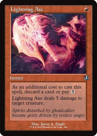 Lightning Axe Retro Frame Innistrad Remastered Magic card