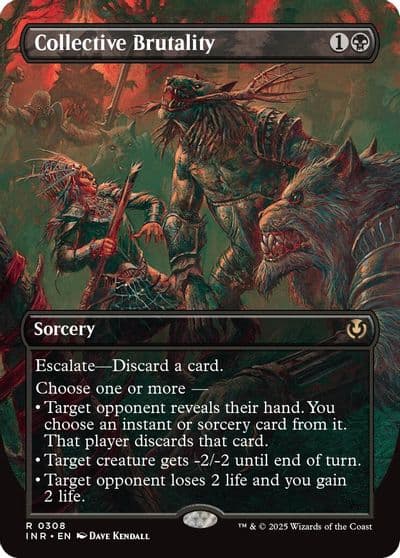 Collective Brutality Borderless Innistrad Remastered Magic card