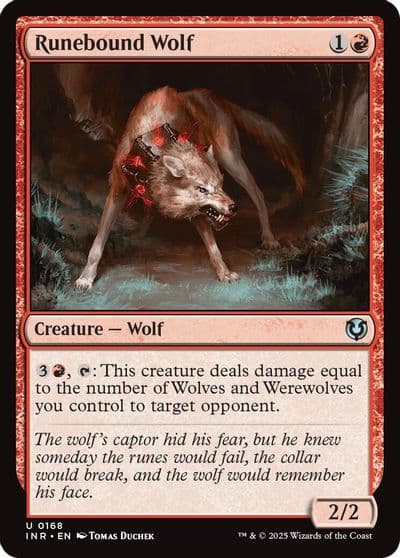 Runebound Wolf Innistrad Remastered Magic card