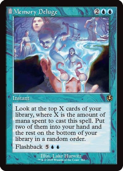 Memory Deluge Retro Frame Innistrad Remastered Magic card