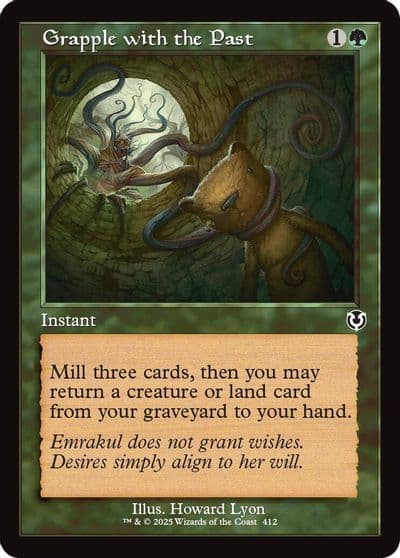 Grapple with the Past Retro Frame Innistrad Remastered Magic card