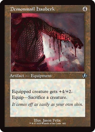 Demonmail Hauberk Retro Frame Innistrad Remastered Magic card