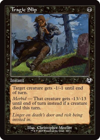 Tragic Slip Retro Frame Innistrad Remastered Magic card