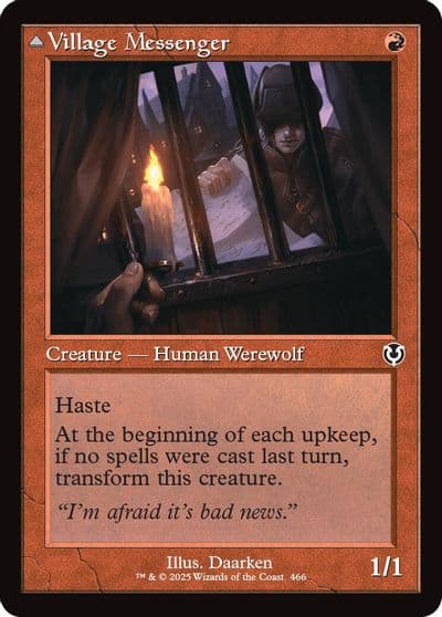 Village Messenger Retro Frame Innistrad Remastered Magic card