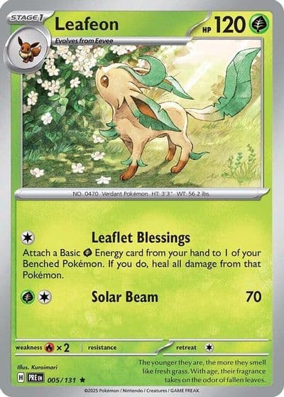 Leafeon SV: Prismatic Evolutions Pokemon card