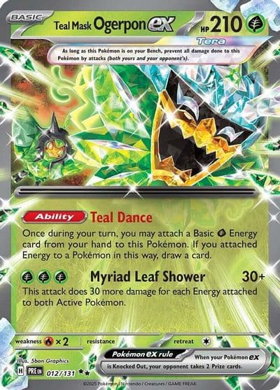 Teal Mask Ogerpon ex SV: Prismatic Evolutions Pokemon card