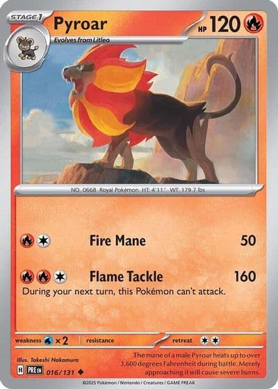Pyroar SV: Prismatic Evolutions Pokemon card