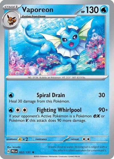 Vaporeon SV: Prismatic Evolutions Pokemon card
