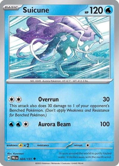 Suicune SV: Prismatic Evolutions Pokemon card