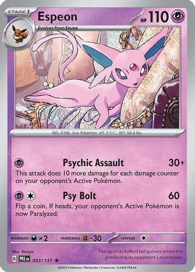 Espeon SV: Prismatic Evolutions Pokemon card