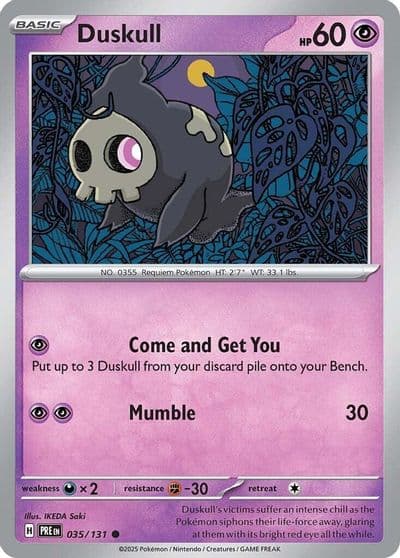 Duskull SV: Prismatic Evolutions Pokemon card