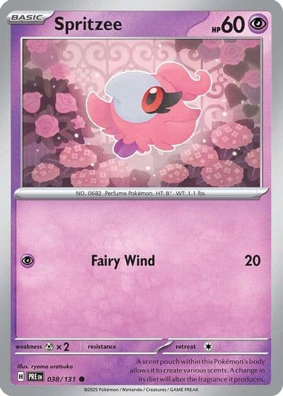 Spritzee SV: Prismatic Evolutions Pokemon card