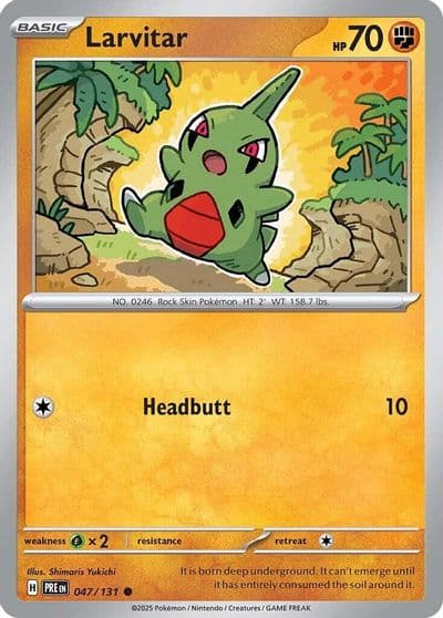 Larvitar SV: Prismatic Evolutions Pokemon card