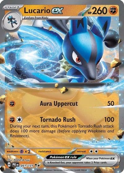 Lucario ex SV: Prismatic Evolutions Pokemon card