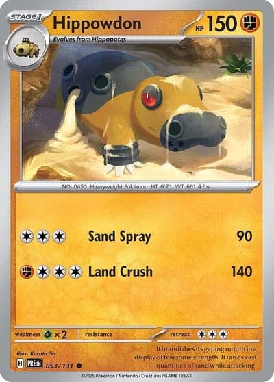 Hippowdon SV: Prismatic Evolutions Pokemon card