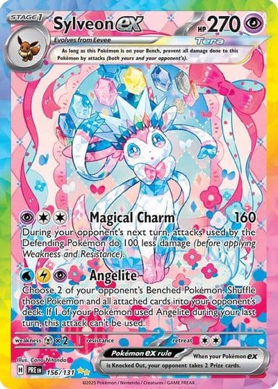 Sylveon ex SV: Prismatic Evolutions Pokemon card
