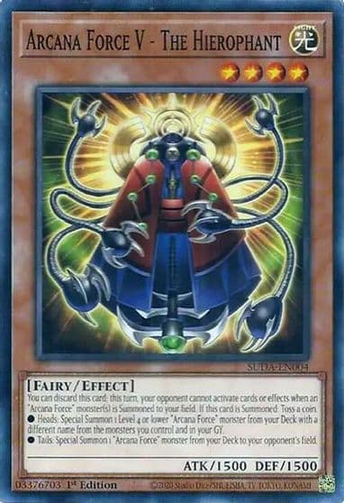 Arcana Force V The Hierophant Supreme Darkness Yu-Gi-Oh! card