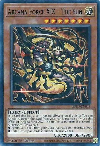Arcana Force XIX The Sun Supreme Darkness Yu-Gi-Oh! card