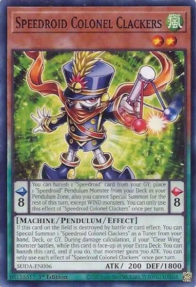 Speedroid Colonel Clackers Supreme Darkness Yu-Gi-Oh! card