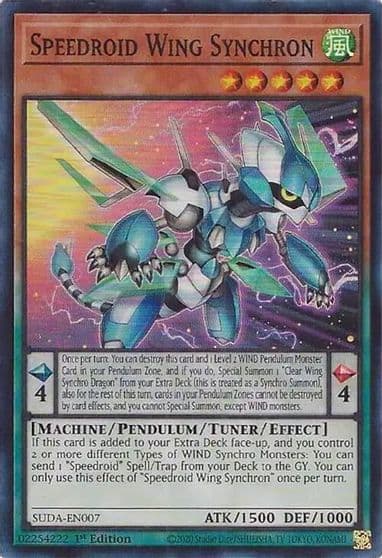 Speedroid Wing Synchron Supreme Darkness Yu-Gi-Oh! card