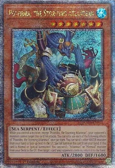 Poseidra the Storming Atlantean Quarter Century Secret Rare Supreme Darkness Yu-Gi-Oh! card