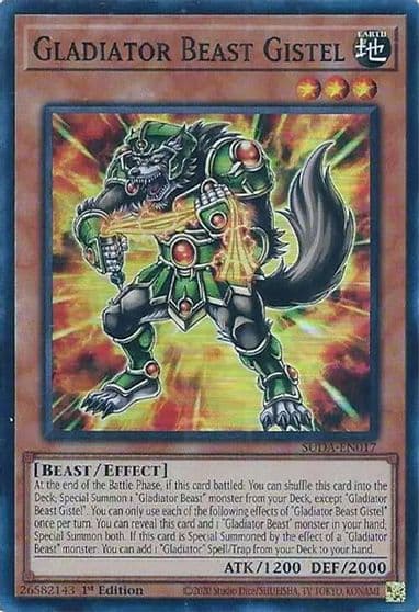 Gladiator Beast Gistel Supreme Darkness Yu-Gi-Oh! card