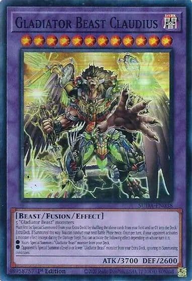 Gladiator Beast Claudius Supreme Darkness Yu-Gi-Oh! card