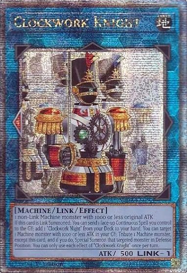 Clockwork Knight Quarter Century Secret Rare Supreme Darkness Yu-Gi-Oh! card