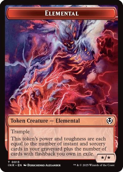 Elemental Human 0014 Double Sided Token Innistrad Remastered Magic card