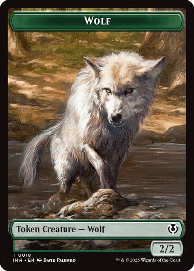 Wolf 0018 Emblem Arlinn Embraced by the Moon Double Sided Token Innistrad Remastered Magic card