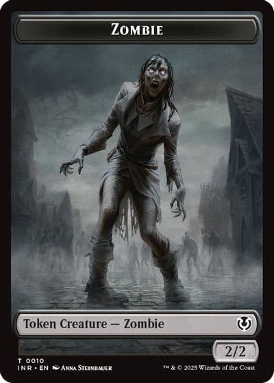 Zombie 0010 Blood Double Sided Token Innistrad Remastered Magic card